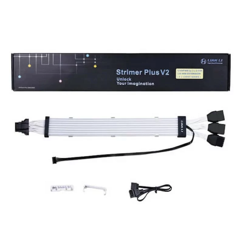 Lian Li Strimer Plus V2 12VHPWR to 3X8 Pin Extension Cable-8 Guide light Lian Li Strimer Plus V2 12VHPWR to 3X8 Pin Extension Cable-8 Guide light